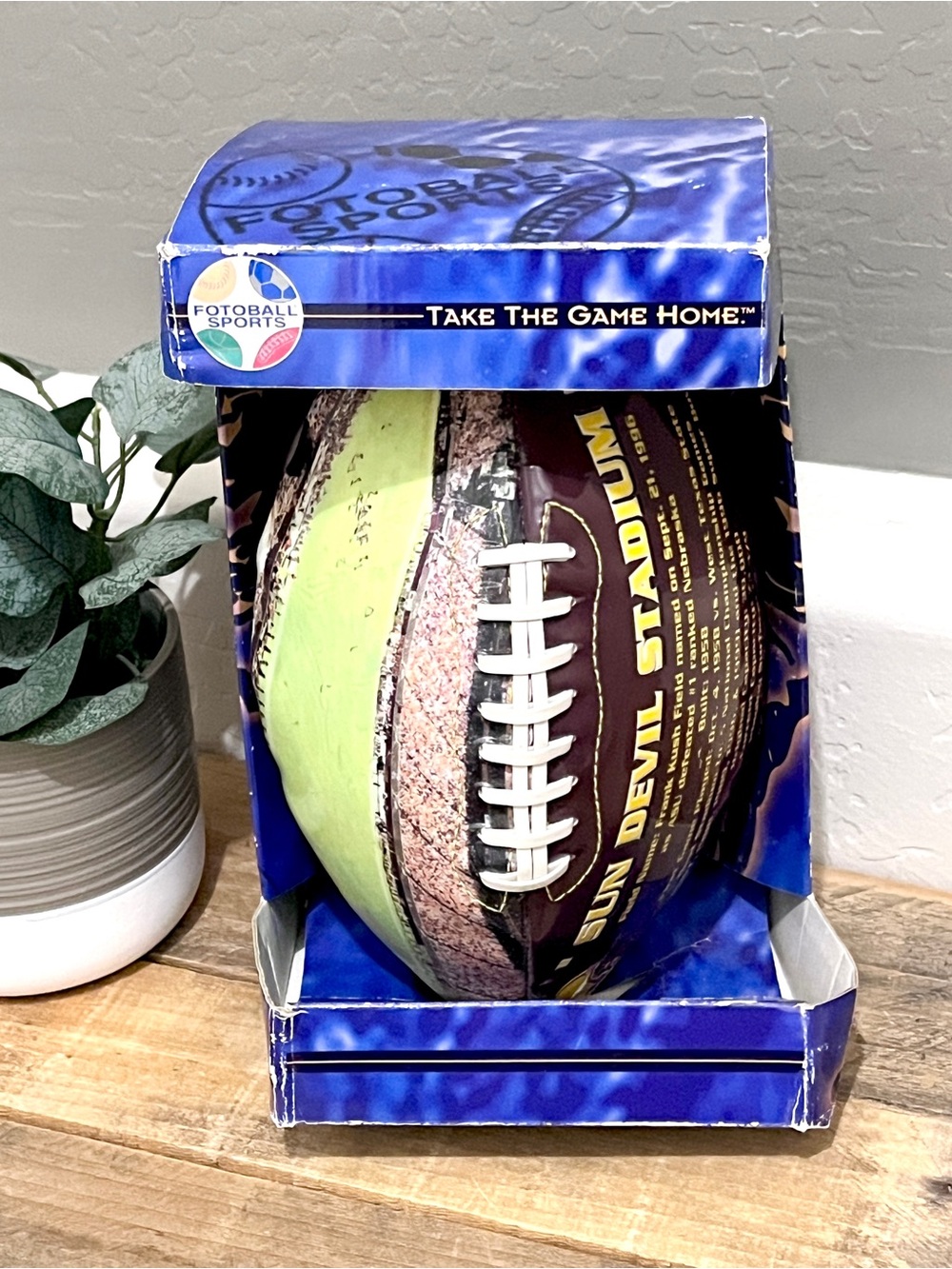 Vintage Fotoball Arizona State University Sun Devil Stadium Football Memorabilia